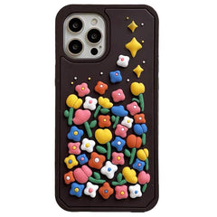 Funda para iPhone con flores de colores