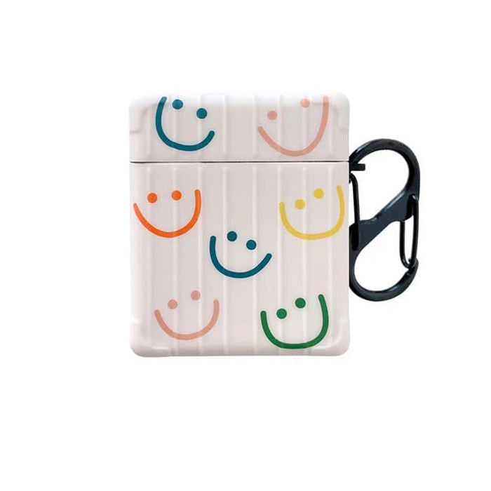 Estuche para AirPods con caras sonrientes de colores