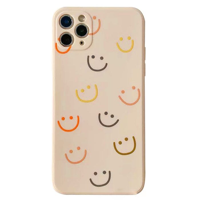 Bunte Smiley-Gesichter iPhone-Hülle