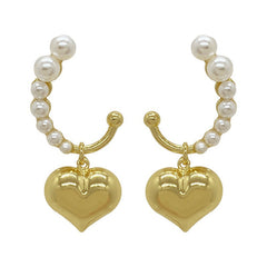 Mini aretes de corazón estéticos Coquette