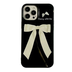 Funda para iPhone negra con lazo Coquette