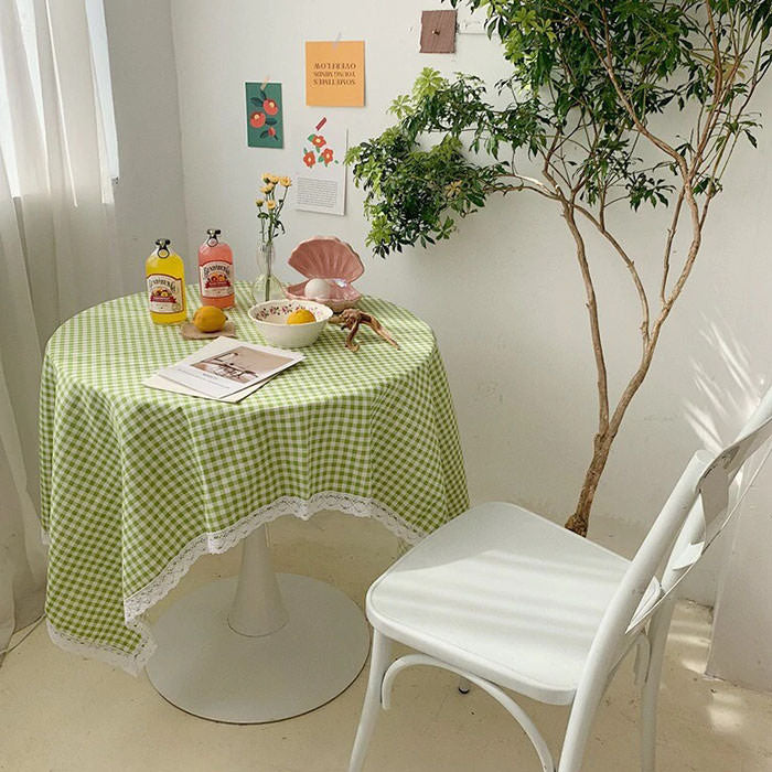 Cottagecore Gingham Tablecloth