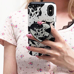 Funda para iPhone con diseño de vaca y mariposa