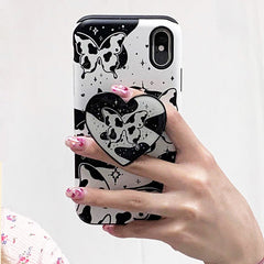 Funda para iPhone con diseño de vaca y mariposa