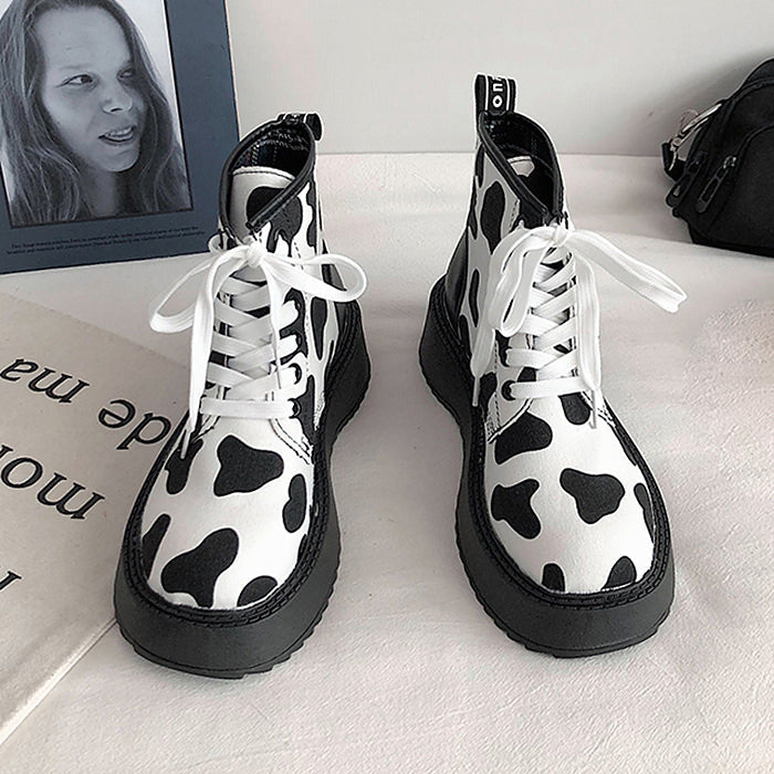 Cow Print Boots