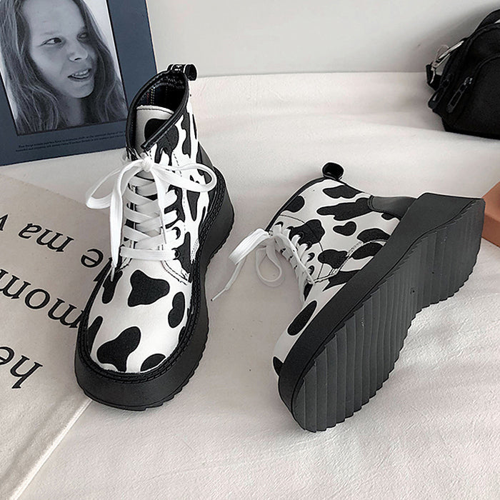 Cow Print Boots