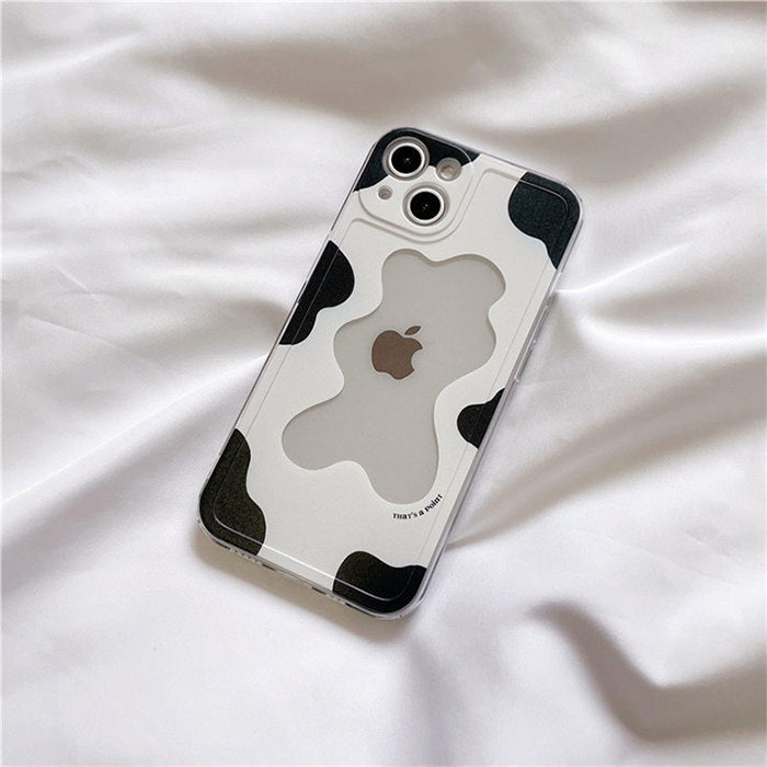 Funda para iPhone con espejo y estampado de vaca 