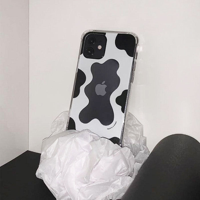 Funda para iPhone con espejo y estampado de vaca 