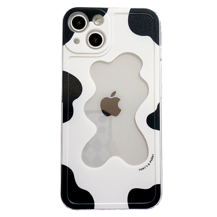 Funda para iPhone con espejo y estampado de vaca 