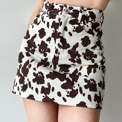 Cow Print Teen Craft Skirt