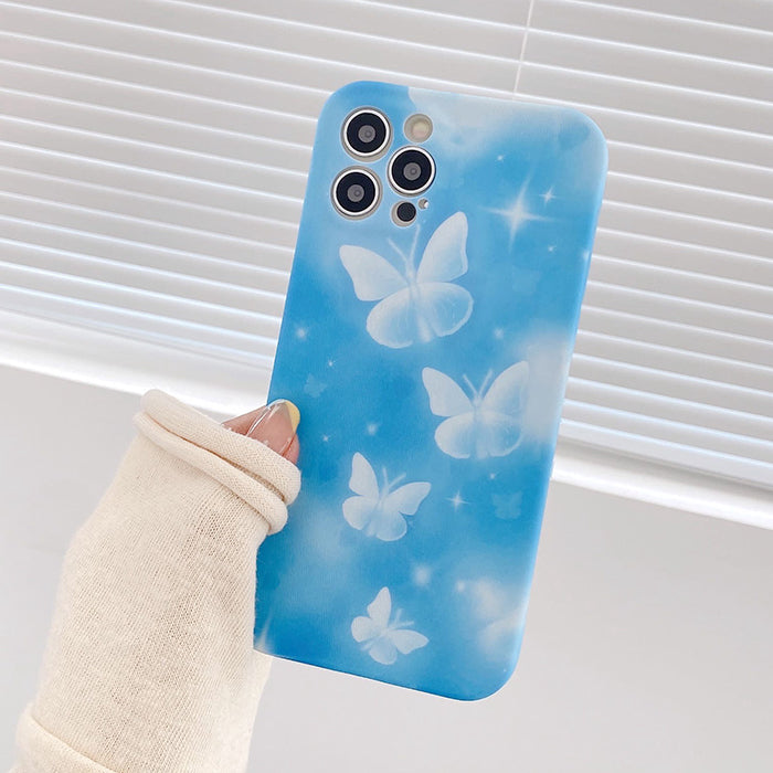 Funda para iPhone con mariposas de cristal