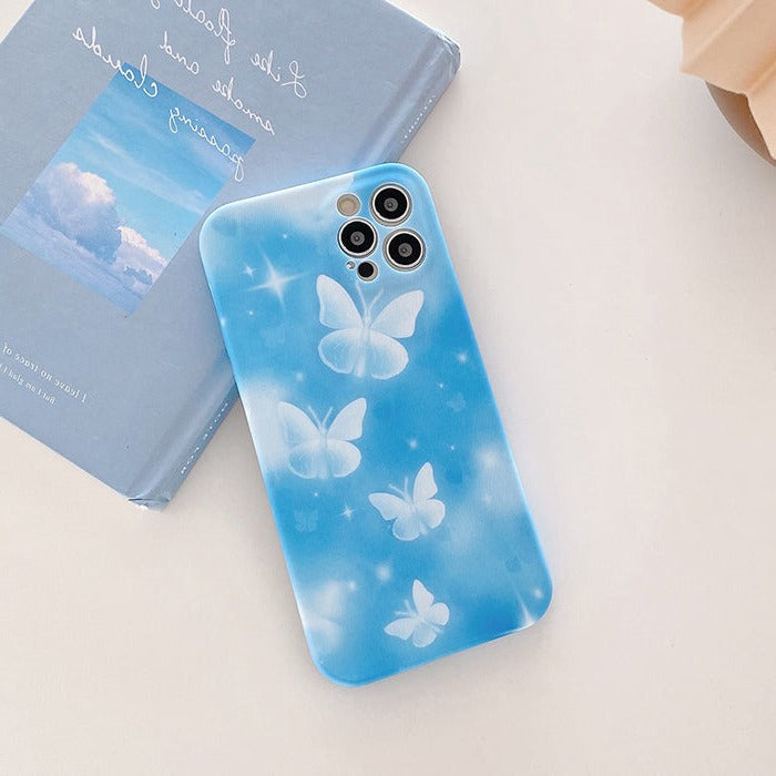 Funda para iPhone con mariposas de cristal