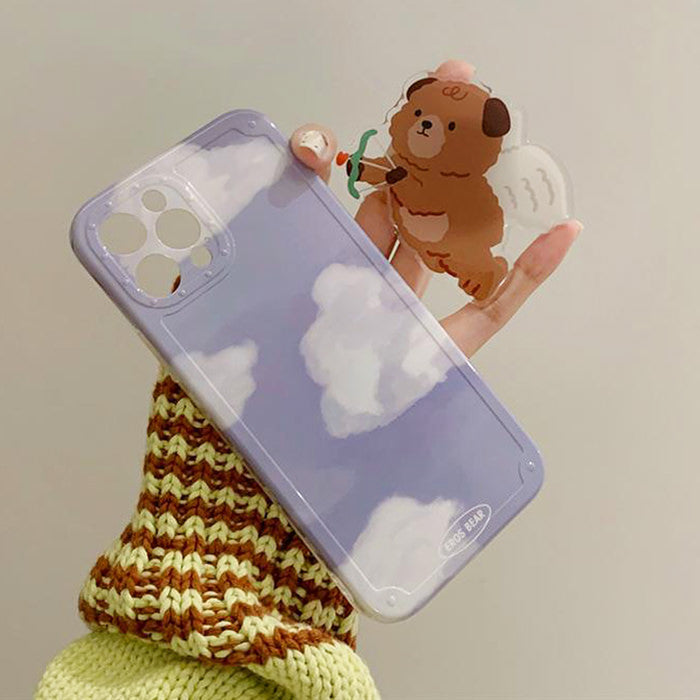 Funda para iPhone con diseño de oso Cupido 