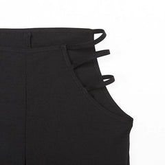 Cut Out Flare Trousers