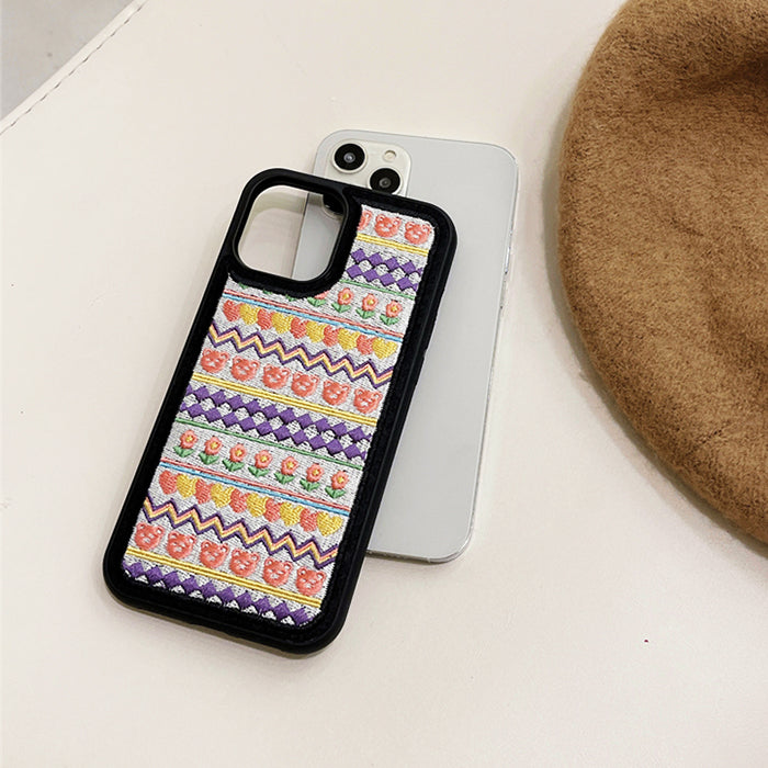 Cute Embroidery iPhone Case