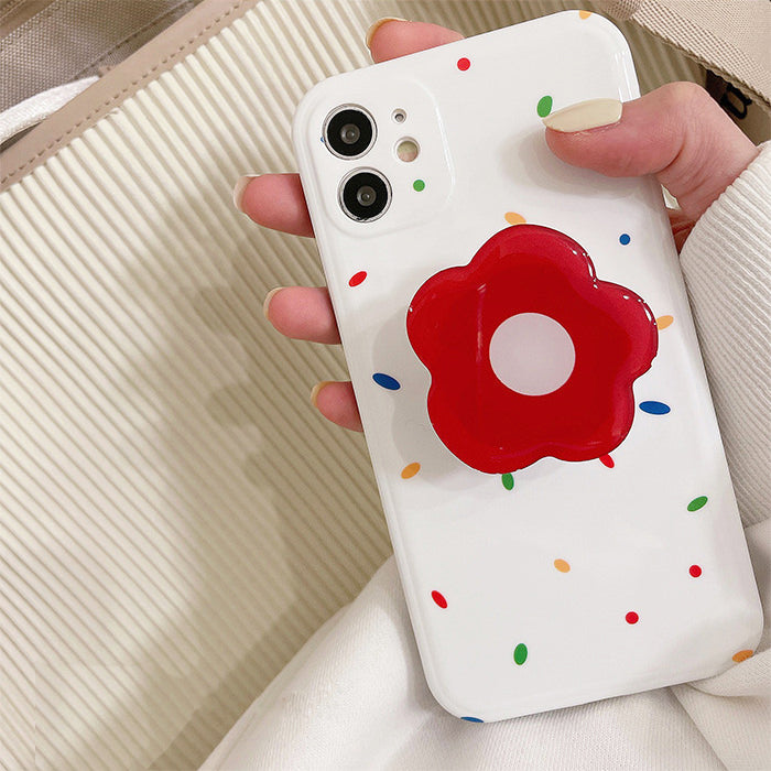 Bonita funda para iPhone con diseño de flores 