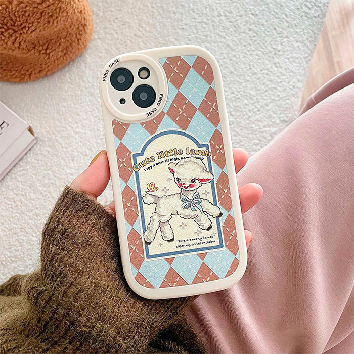 Funda para iPhone con un corderito adorable