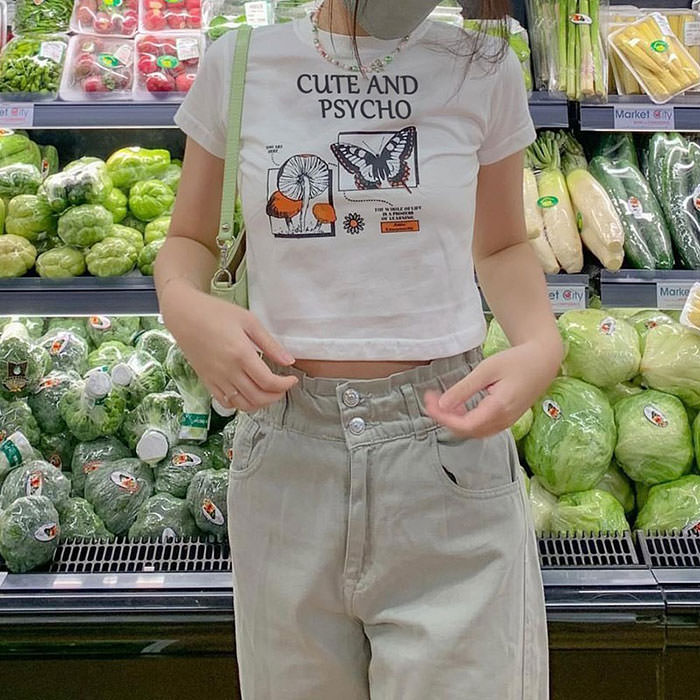 Cute and Psycho Crop Top