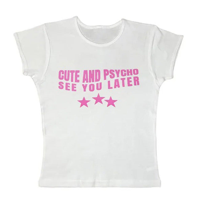 Camiseta de bebé linda y psicópata