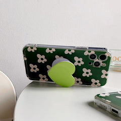 Funda para iPhone con margaritas verdes 