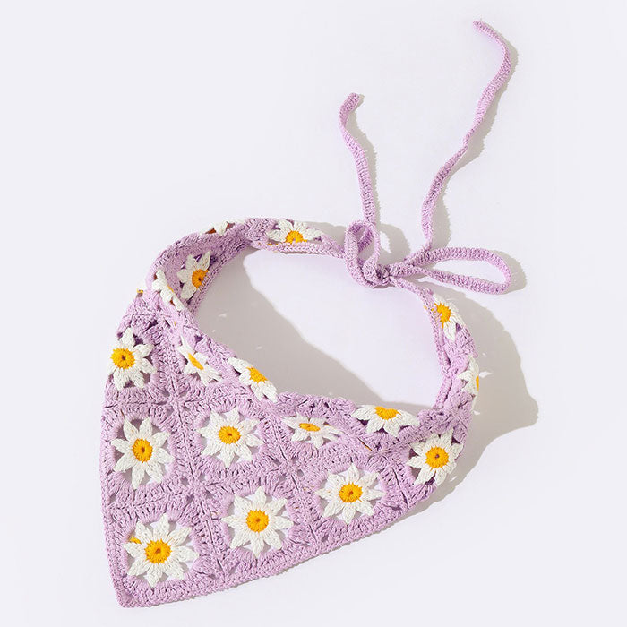 Daisy Сrochet Hair Scarf