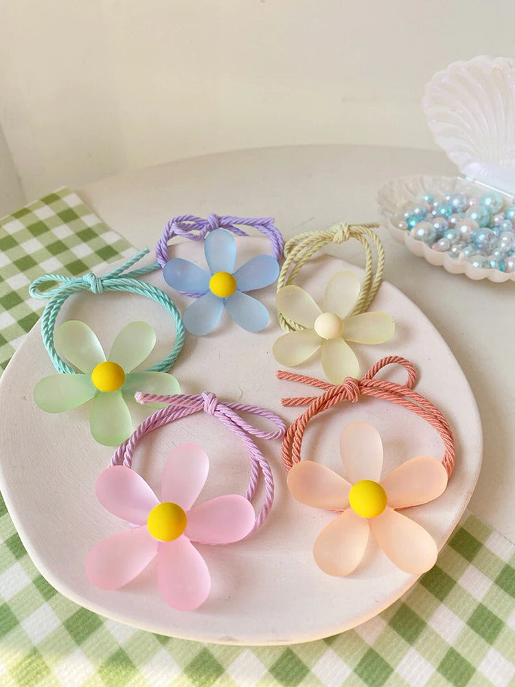 Danish Pastel Flower Hair Tie Set