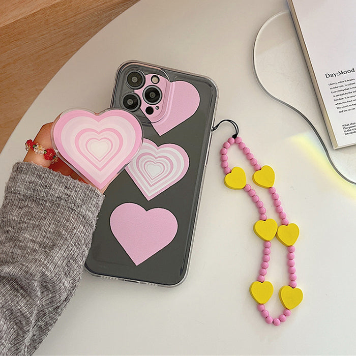 Funda para iPhone con corazón pastel danés