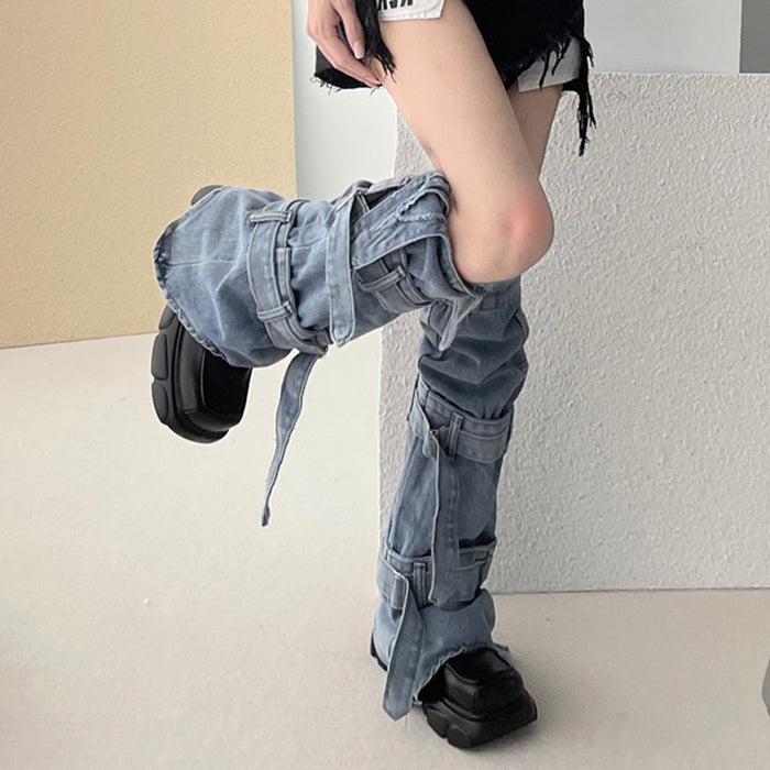 Beinwärmer aus Denim