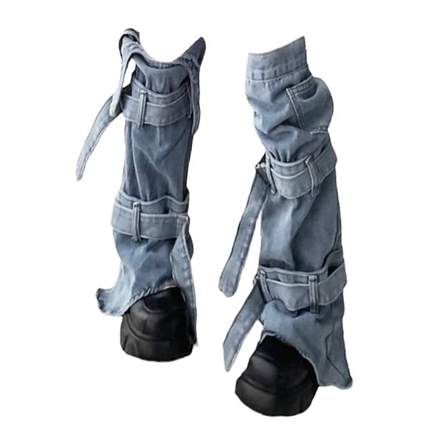 Beinwärmer aus Denim