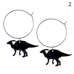 Pendientes de aro de dinosaurio