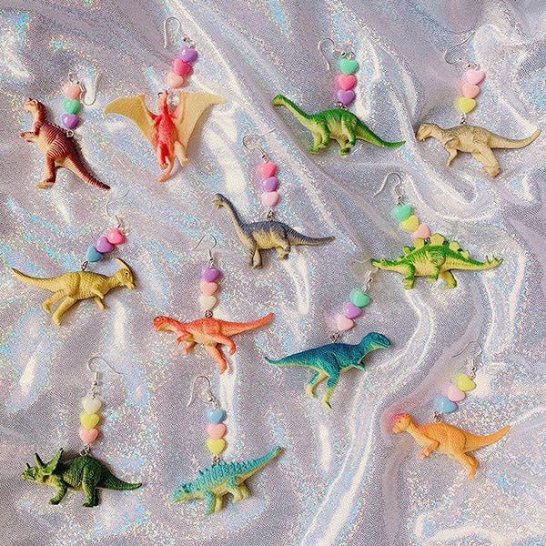 Pendientes de dinosaurios 