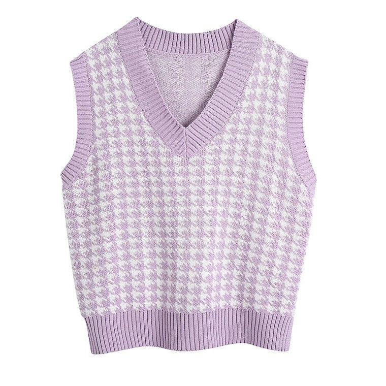 Dogtooth Check Vest