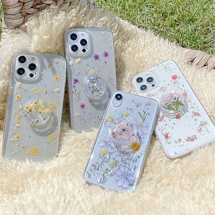 Funda para iPhone con flores secas 