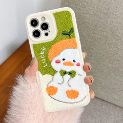 Funda para iPhone con bordado de pato