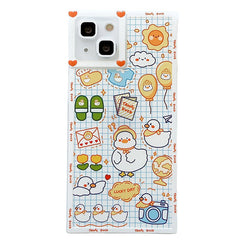 Funda para iPhone con diseño de pato cuadrado