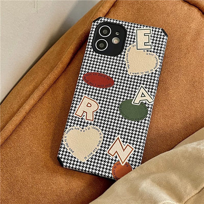 Earn Houndstooth iPhone Case