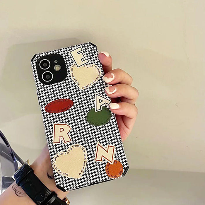 Earn Houndstooth iPhone Case