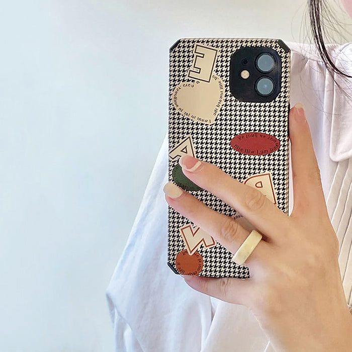 Earn Houndstooth iPhone Case