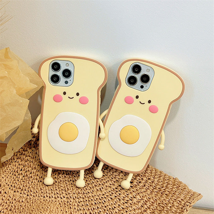 Funda para iPhone con diseño de tostada de huevo