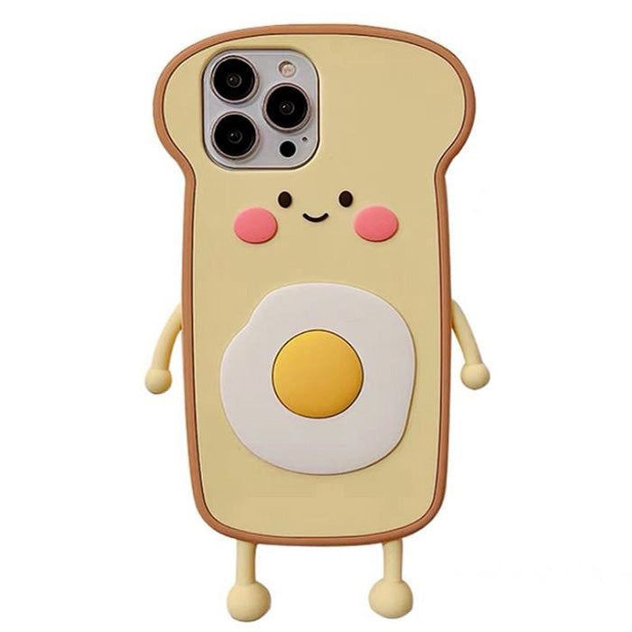 Funda para iPhone con diseño de tostada de huevo