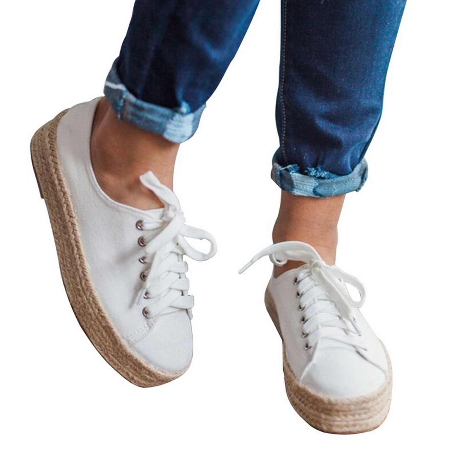 Casual Platform Lace Up Flats