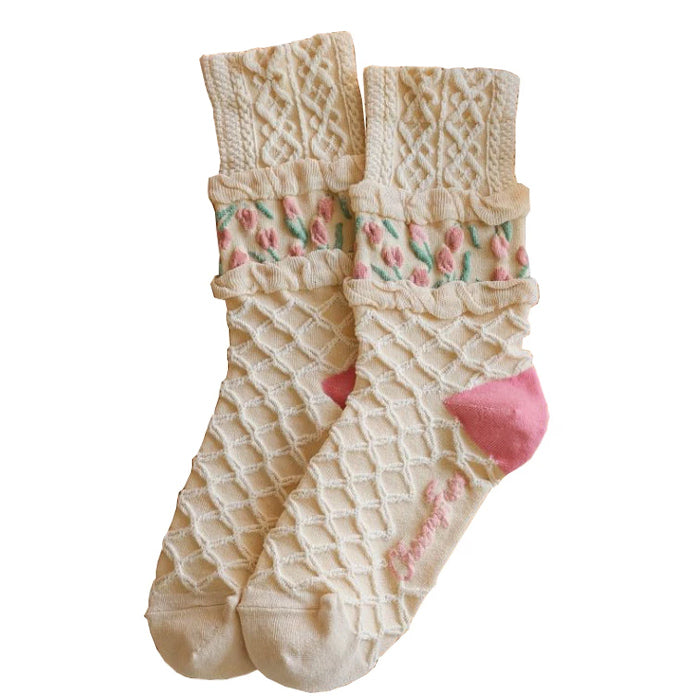 Fairycore Flower Socks