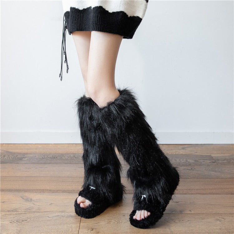 Faux Fur Leg Warmers