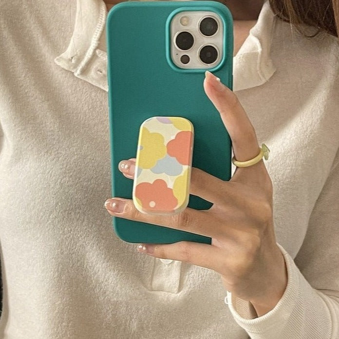 Funda para iPhone con agarre floral