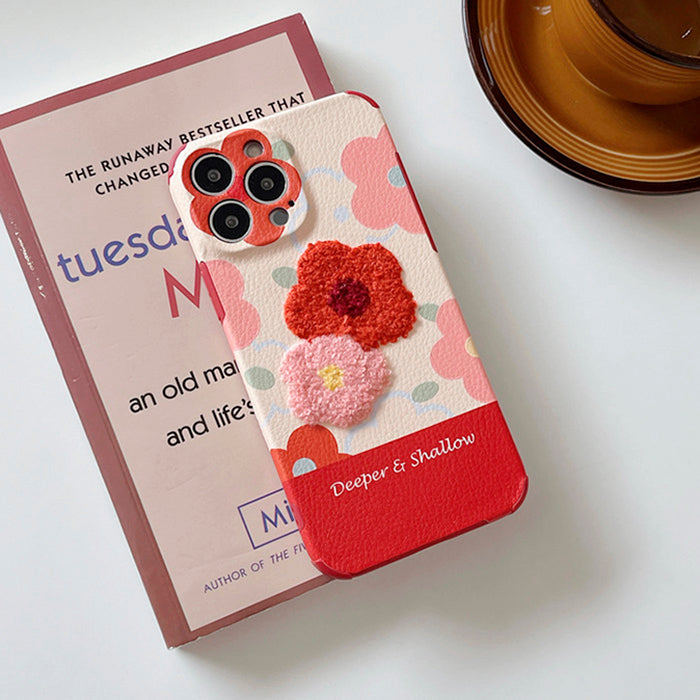 Funda para iPhone con bordado de flores