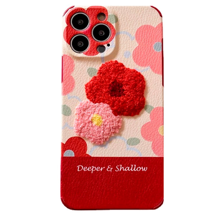 Funda para iPhone con bordado de flores