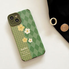 Funda para iPhone con diseño de pata de gallo y flores