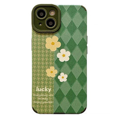 Funda para iPhone con diseño de pata de gallo y flores