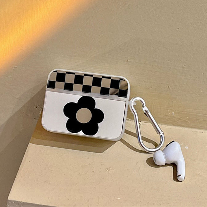 Estuche para Airpods con espejo de flores