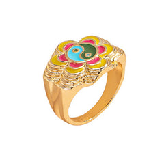 Blumen-Yin-Yang-Ring